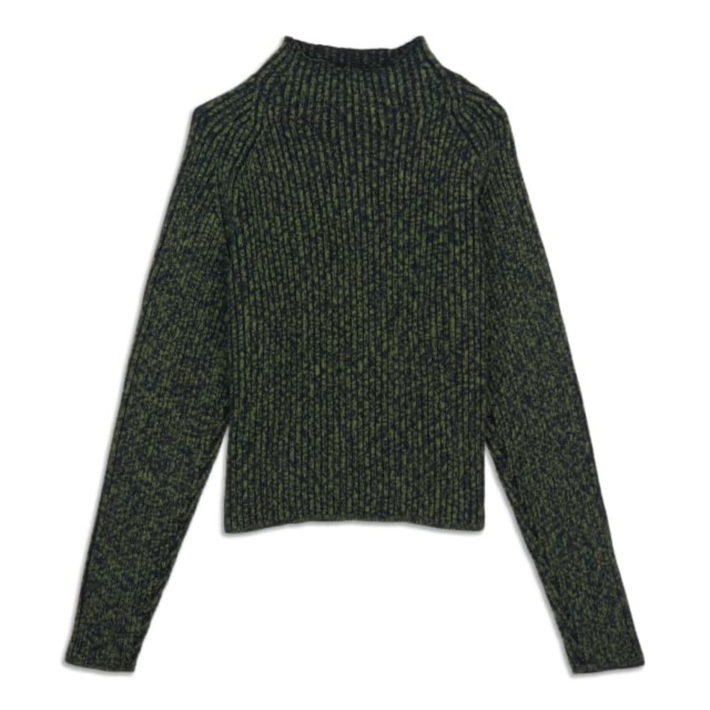 Lululemon COTTON-CASHMERE BLEND MOCK NECK SWEATER